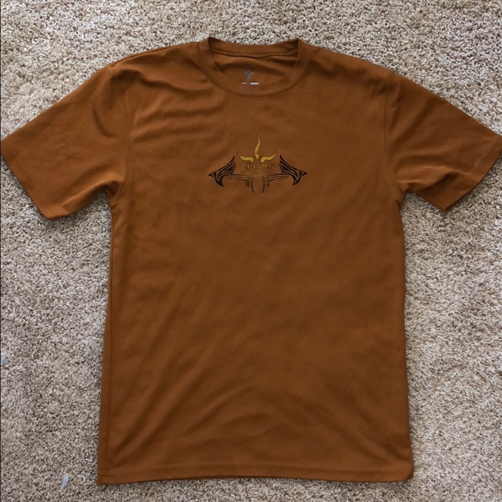 prAna breathable shirt men’s large orange